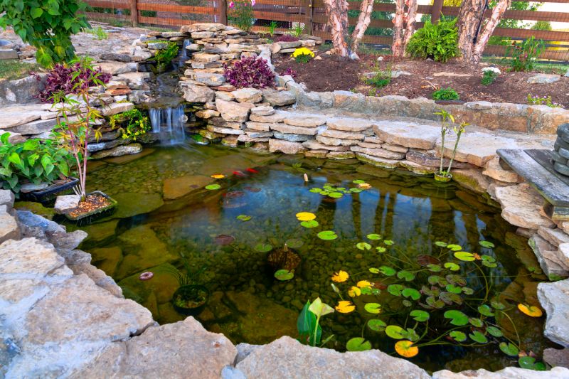 Serene Backyard Pond